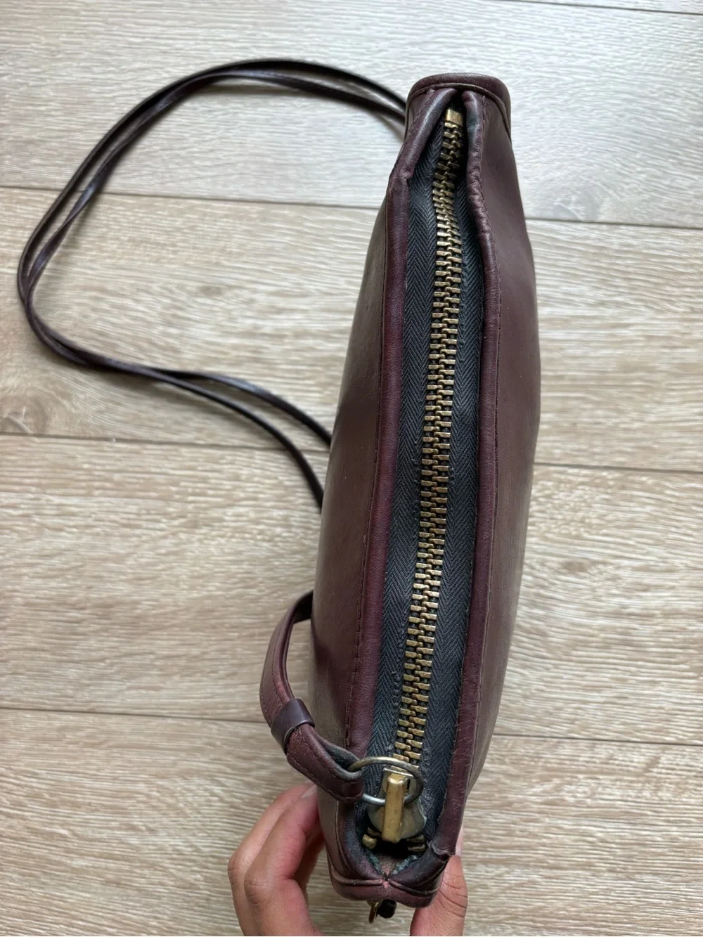 Vintage Coach Rare NYC Burgundy Zippered Clutch